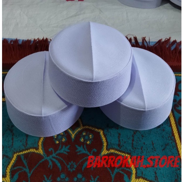 Peci putih / Peci putih polos / peci songkok tinggi 6cm merek MENARA