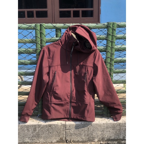 CP COMPANY SOFT SHELL JACKET BURGUNDY