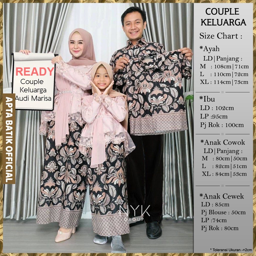 Batik Couple Keluarga Audi . Couple Batik Brukat Kekinian . Baju Couple Lebaran.Couple Prilly Sin Sr