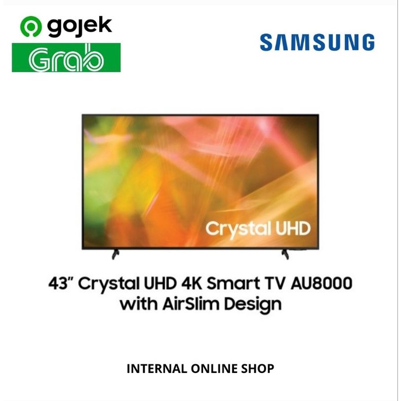 Samsung 43&quot; Crystal UHD 4K Smart TV AU8000 Garansi Resmi