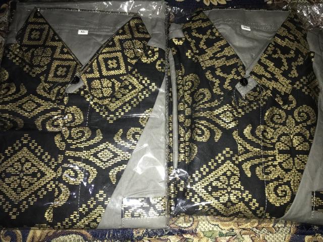 Distro Batik Hrb026 Kenongo Kemeja Tosca Pende Pekalongan Padi M L Xl Sogan Tulis Halus Kemeja Batik