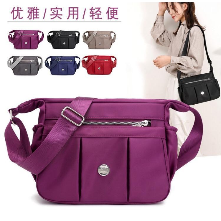 Popular Fashion Women Nylon Shoulder Bag/Tas Selempang waterproof J83