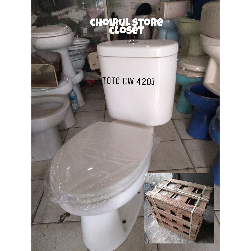 closet duduk TOTO CW420J PASTEL IPORI wc duduk bekas berkwalitas toilet bekas garansi