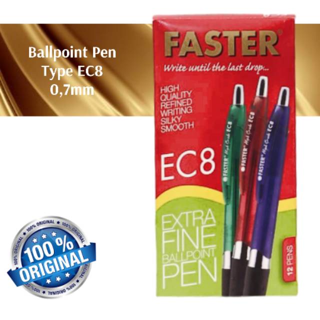 Pen Bolpen Pulpen Ballpoint Faster EC8 Shopee Indonesia