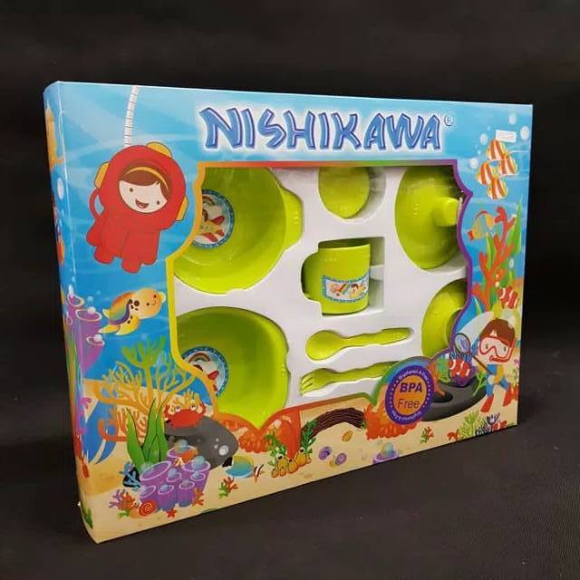 NISHIKAWA FEEDING SET  8403  SET PERALATAN MAKAN BAYI /KADO LAHIRAN Feeding Set Nishikawa Besar 8403 S1