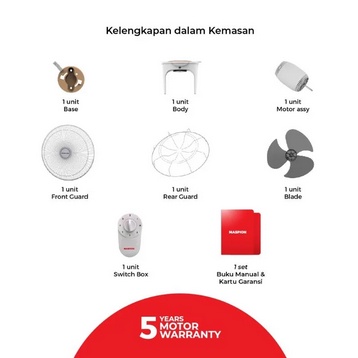 KIPAS ANGIN ORBIT FAN MASPION MOF 401 P MOF401P ORBIT FAN ATAP