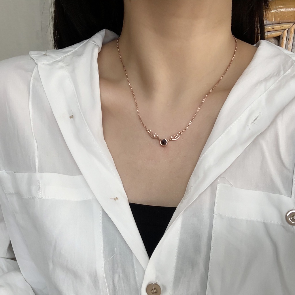 Kalung Rantai Klavikula Proyeksi 100 Jenis I Love You Untuk Hadiah