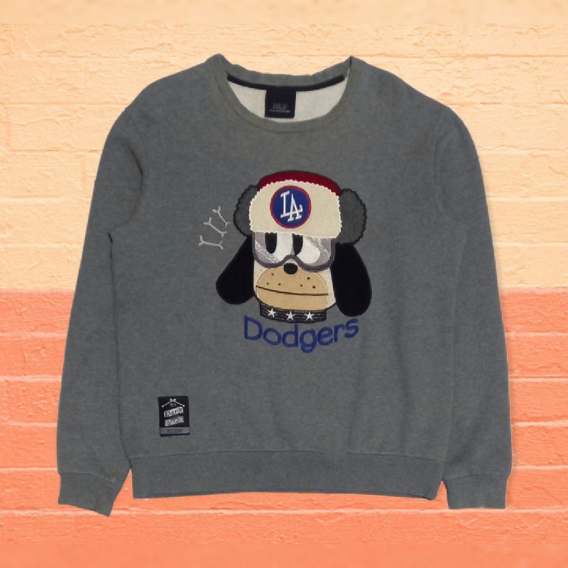 sweater crewneck MLB LA Dodgres grey brand PL