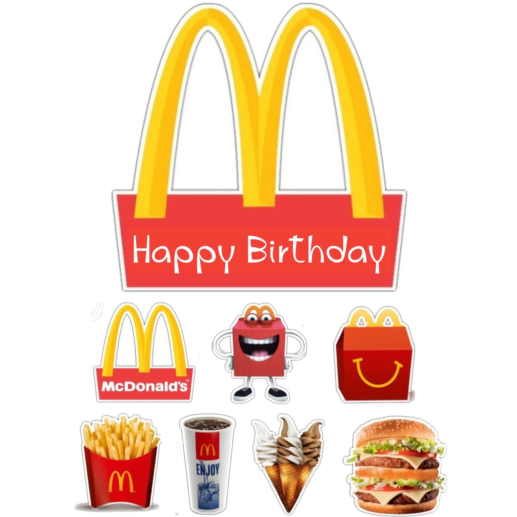 

TOPPER CAKE CUSTOM ULANG TAHUN / HIASAN KUE MC DONALDS