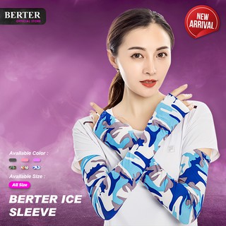 BERTER Arm Ice Sleeve Cool Manset Tangan Pelindung Lengan Premium Silk Sepeda Olahraga Anti UV