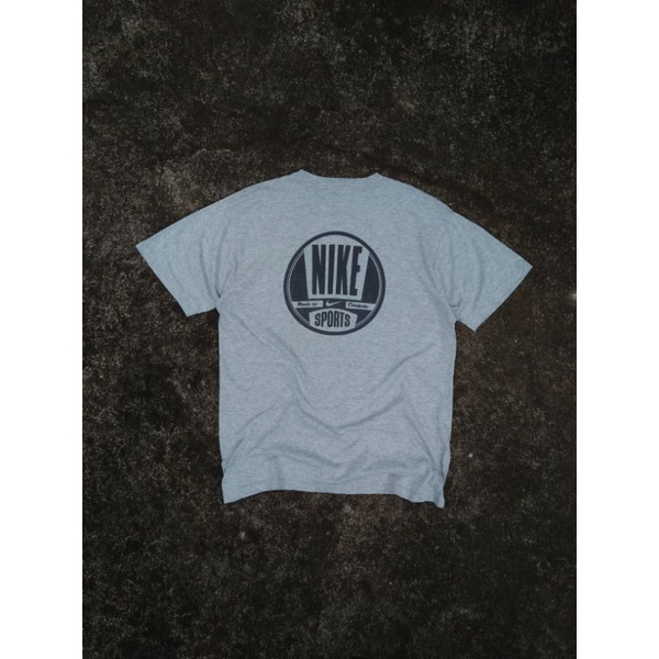 kaos nike vintage 90s nike sport center logo second tshirt vintage