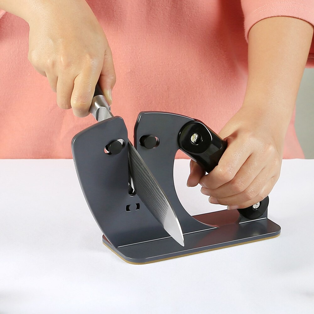 

RISAMSHA Kitchen Knife Sharpener Professional Upgrade Bracket Edge Auto-adjust Blade Sharpener