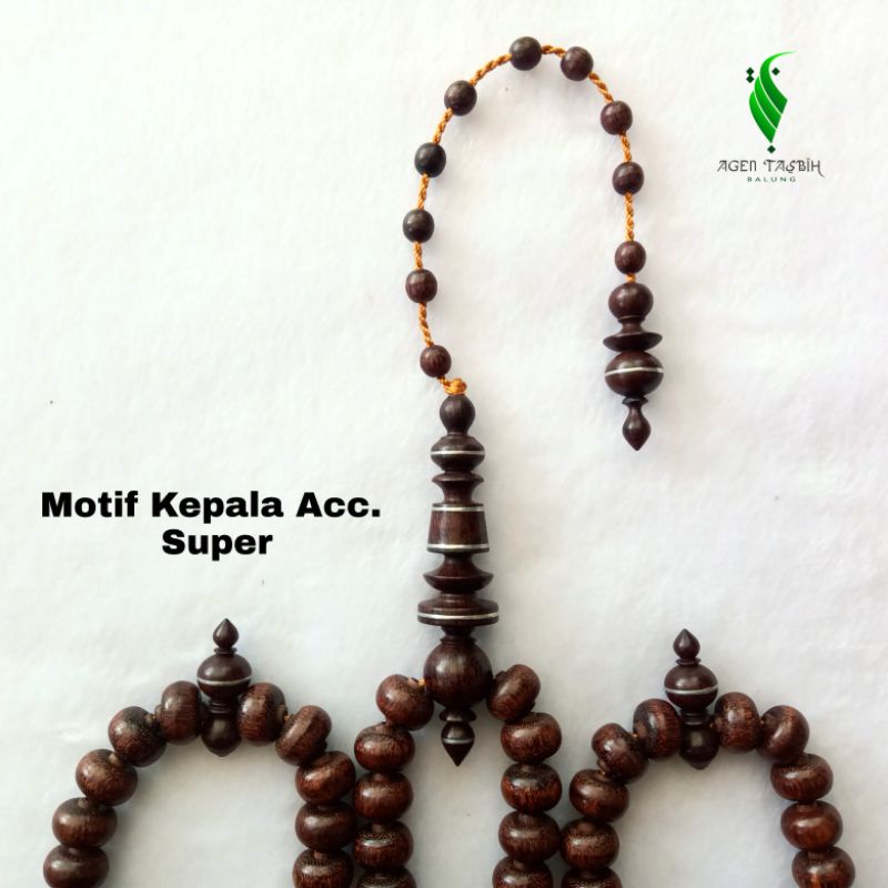 Tasbih Kayu Galih Asem Motif Profil Super, Tasbih 99 Butir Kayu Langka Bertuah Nusantara