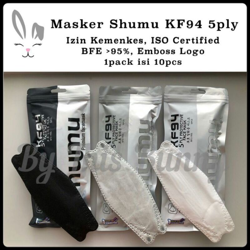 Masker Shumu KF94 5 ply layers premium pack isi 10 pcs korea mask