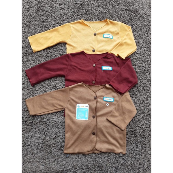 Baju Bayi Polos Lengan Panjang S,M dan L(JUMBO)6pcs SNI-Polos Turkis L 6pc