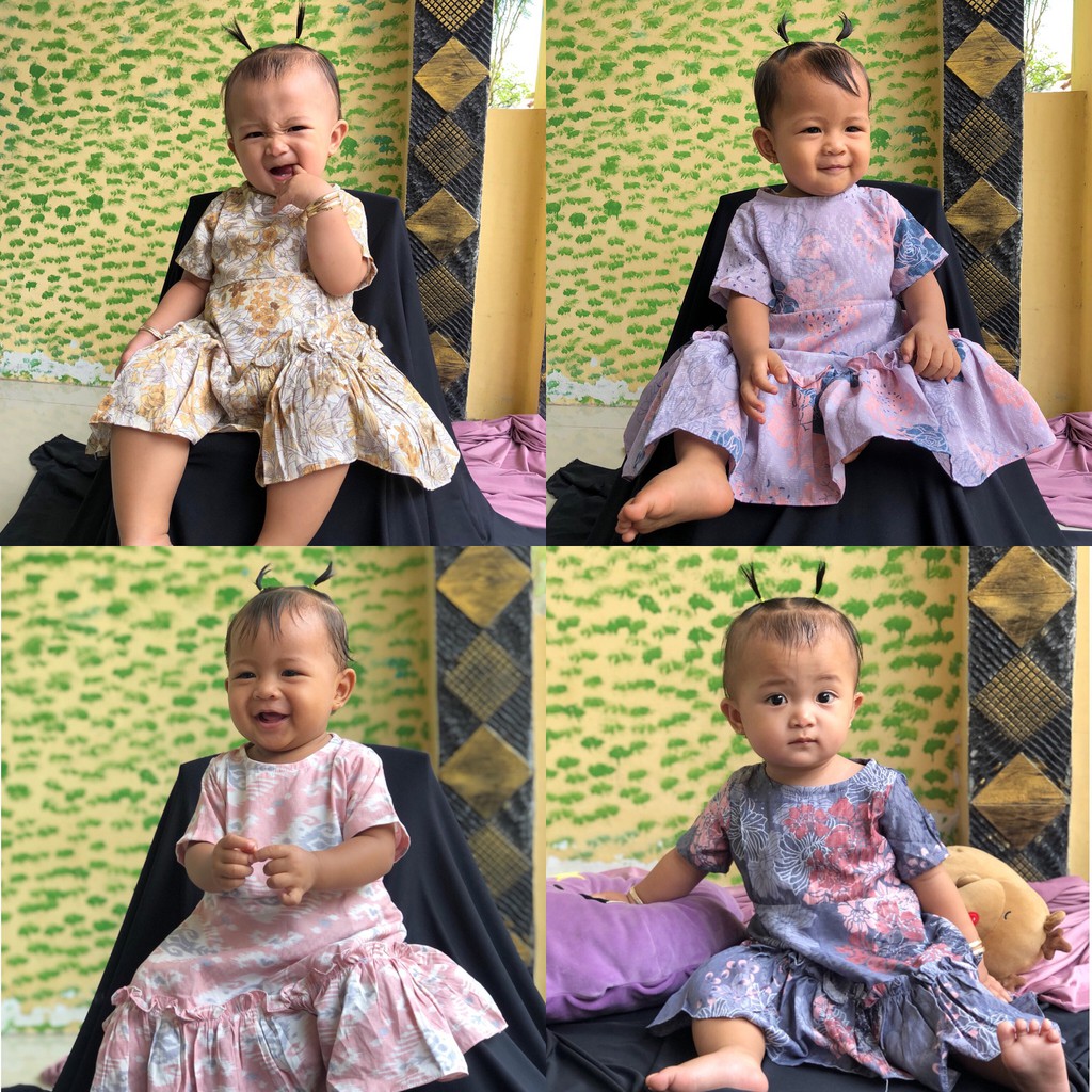 (RANDOM MOTIF) DRESS BAYI PEREMPUAN IMPORT NEWBORN CEWE MOTIF KATUN ATASAN BATITA