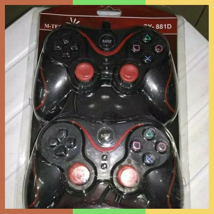 Stik Ps/ Pc Joystick Pc Gamepad / Game Pad Double Usb Mtech Hitam