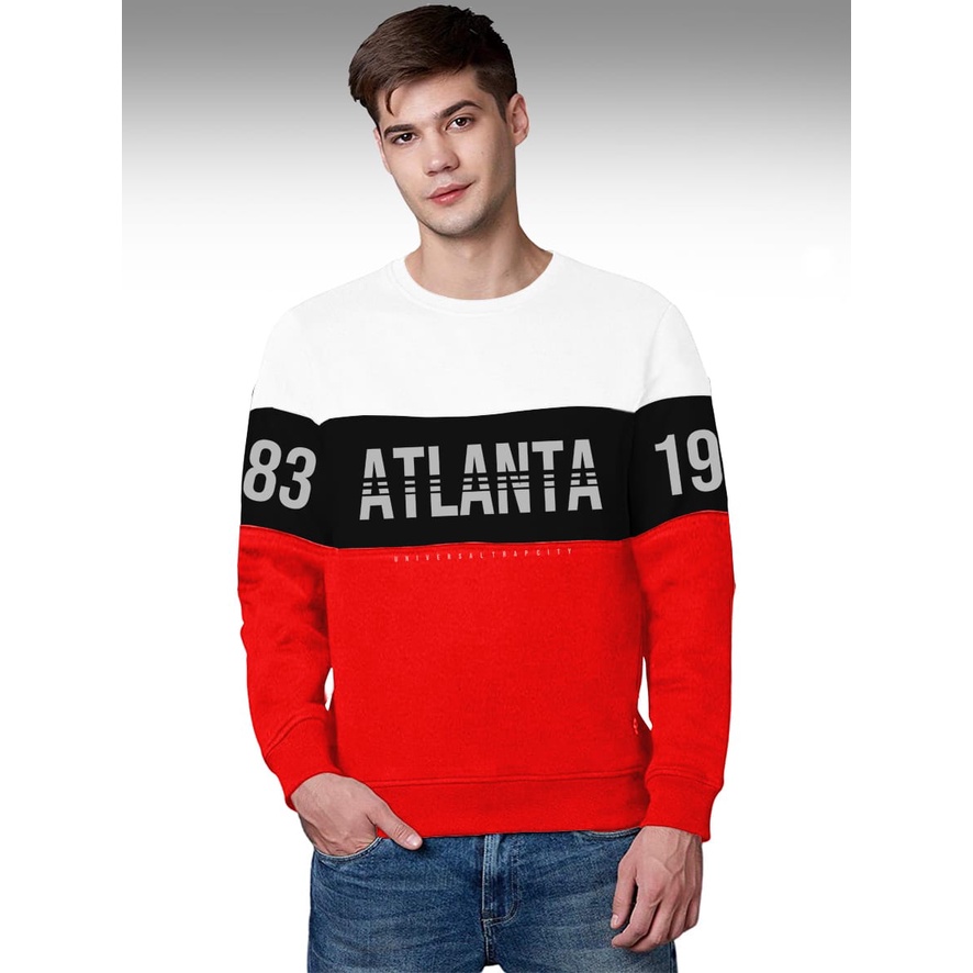 Sweater Pria/Sweter Pria/Sweter/Sweater Atlanta Kombinasi Bahan Fleece - Yu Taka