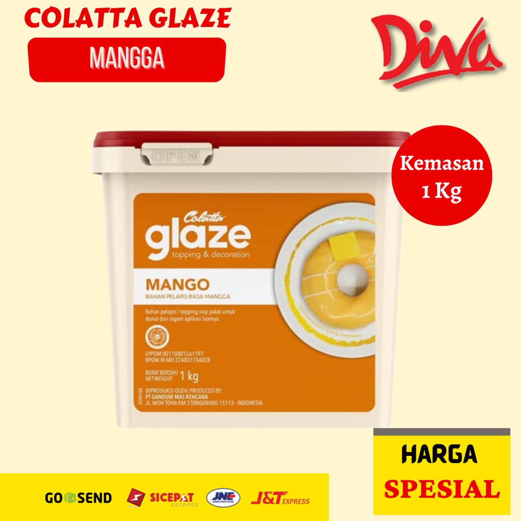 

Colatta Glaze Mangga 1 kg - Pail / Topping Donat Rasa Mangga