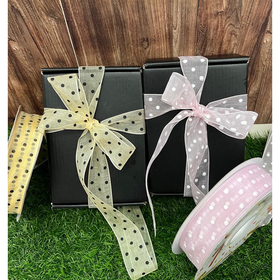 

Pita Polkadot Organdy IMPORT/ Pita Kado/ 23M x 2.5cm