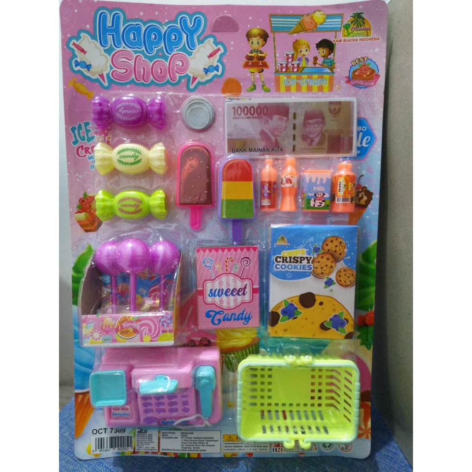 Mainan Anak Perempuan happy shop OCT 7309 bank mainan kita crispy cookies sweeet candy viral murah t