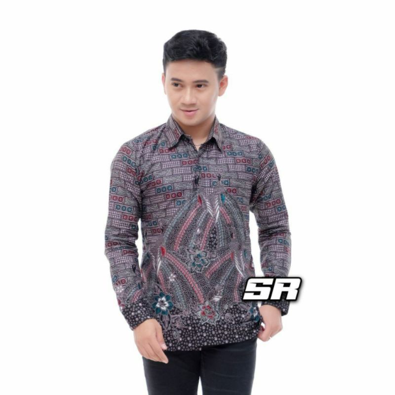 KEMEJA BATIK PRIA LENGAN PANJANG SIZE M L XL XXL BSWART BATIK PRIA MODEREN BATIK Kenongo temurah