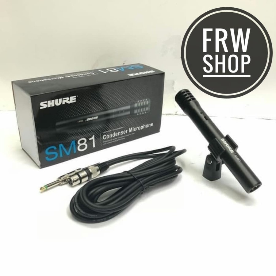 MIC KABEL CONDENSOR SHURE SM81 / SM 81 ( GRADE A+)
