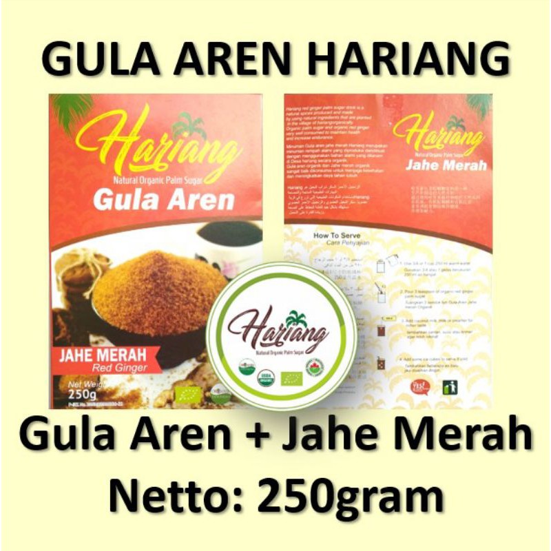 GULA AREN HARIANG JAHE MERAH