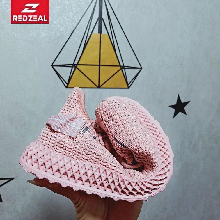 Redzeal Sepatu Wanita Sneakers Korea HWEI-5G Sepatu Lucu Kuning Pink G0R9