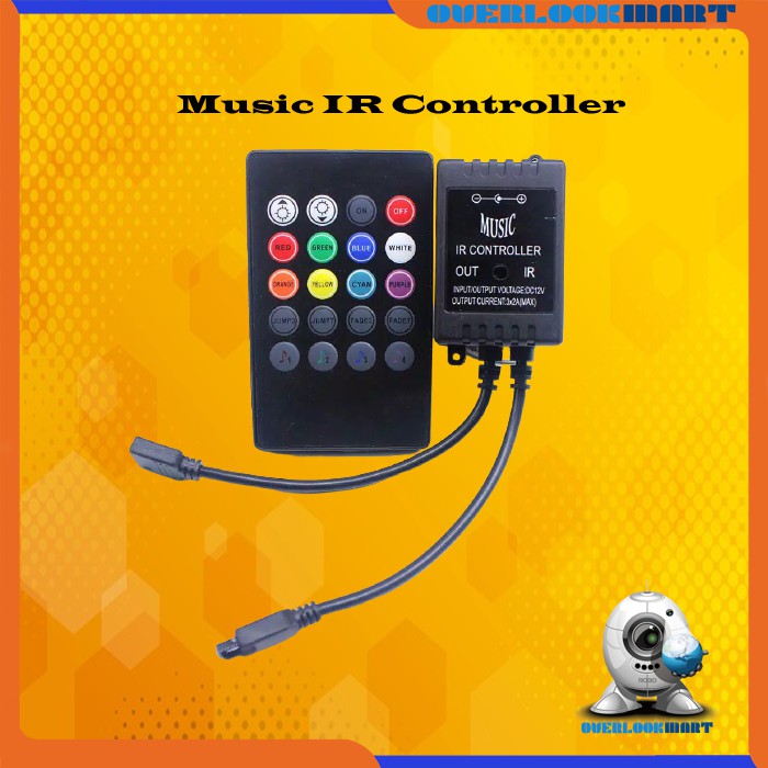 Remot dan Modul Sensor Suara (Untuk Led Strip 5050 RGB)