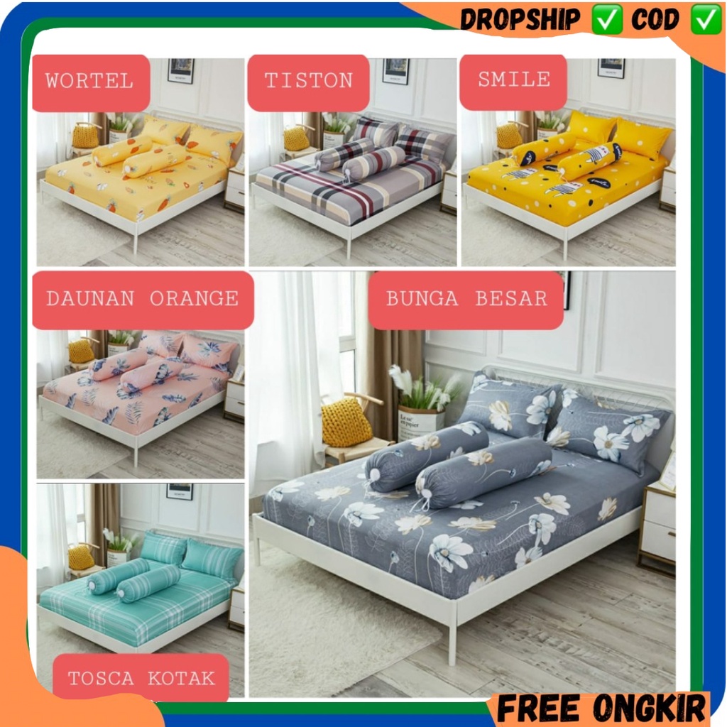 Sprei import set 5pc (1 sprei,2 sarban,2 sargul)