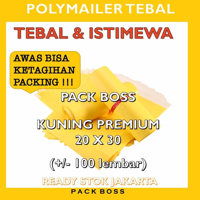 

Murah POLYMAILER KUNING PREMIUM 20X30 LANGSUNG PABRIK TEBAL DAN HALUS Elegan