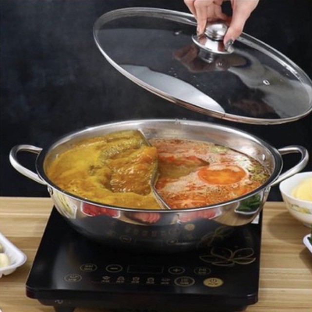 PANCI SHABU SHABU 2in1 STAINLESS STEEL MULTIFUNGSI — ALAT SHABU SHABU DI RUMAH