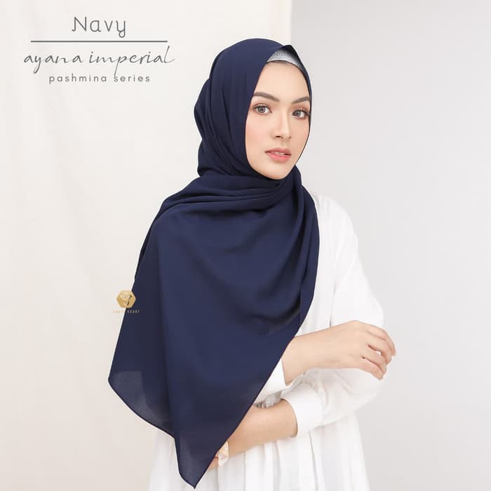 AYANA IMPERIAL PASHMINA - NAVY | Shopee 