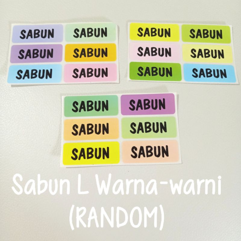 

Stiker Label Waterproof Sabun Size L isi 6 pcs