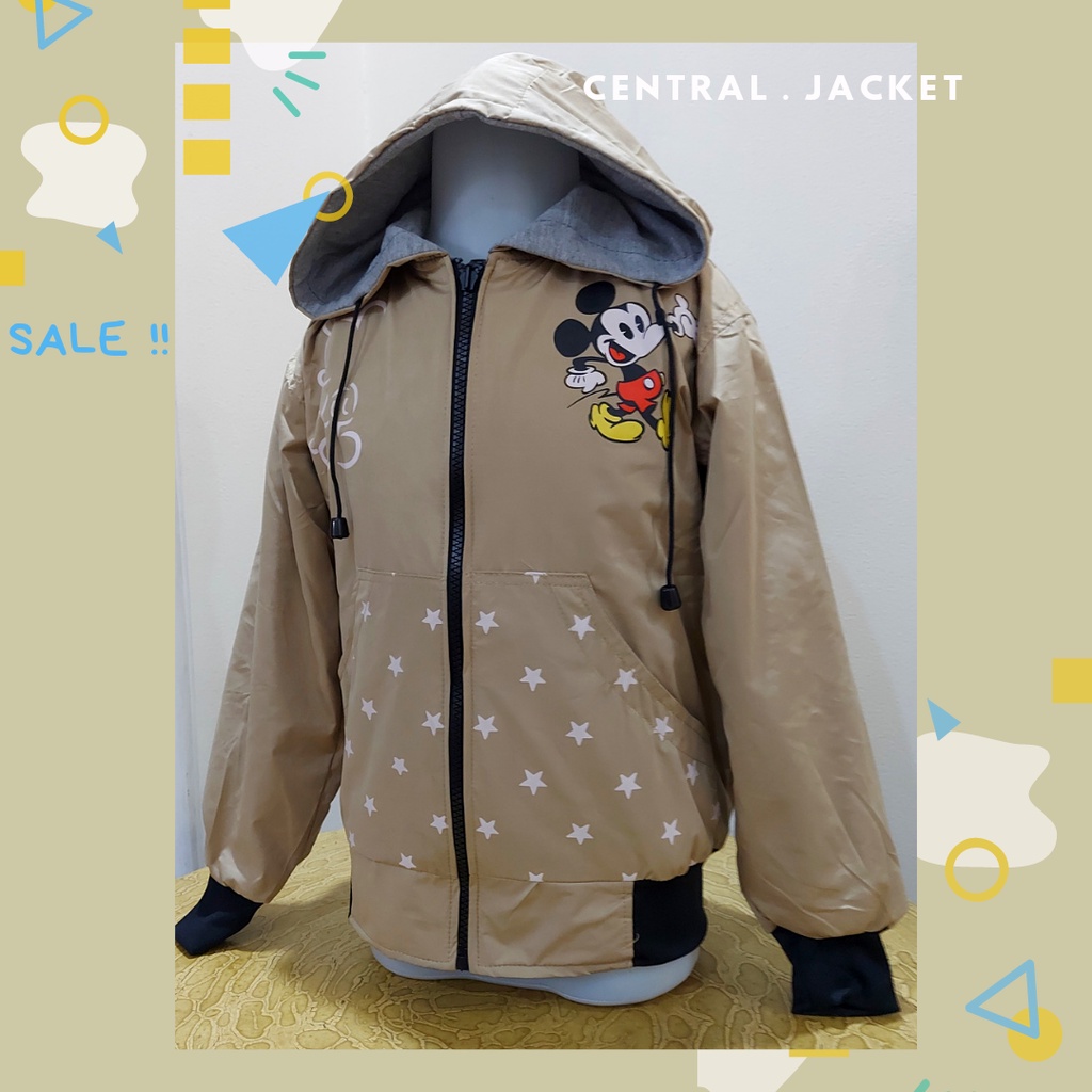 Jaket Anak Perempuan Tebal Karakter Mickey - Jaket Anak Musim Dingin