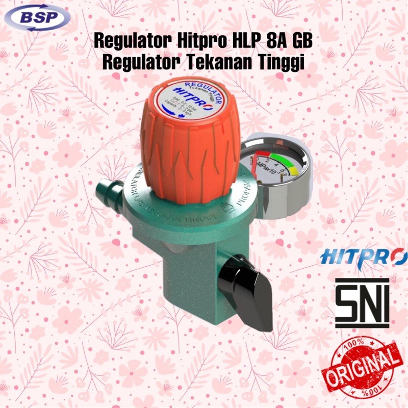 Regulator Gas Tekanan Tinggi dengan Meteran HITPRO Regulator High Pressure (HHP-8A-GB)