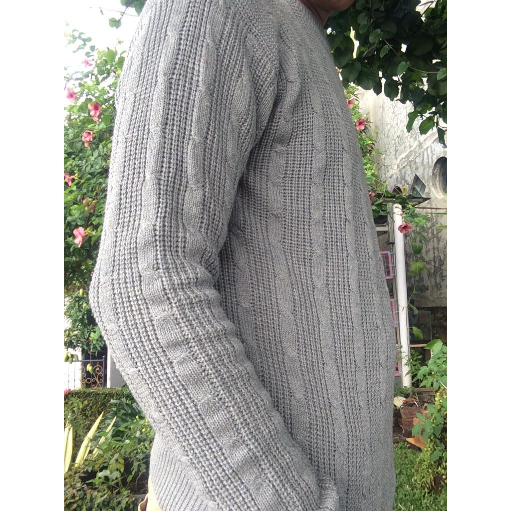 Sweater Cable Unisev Slimfit Cotton