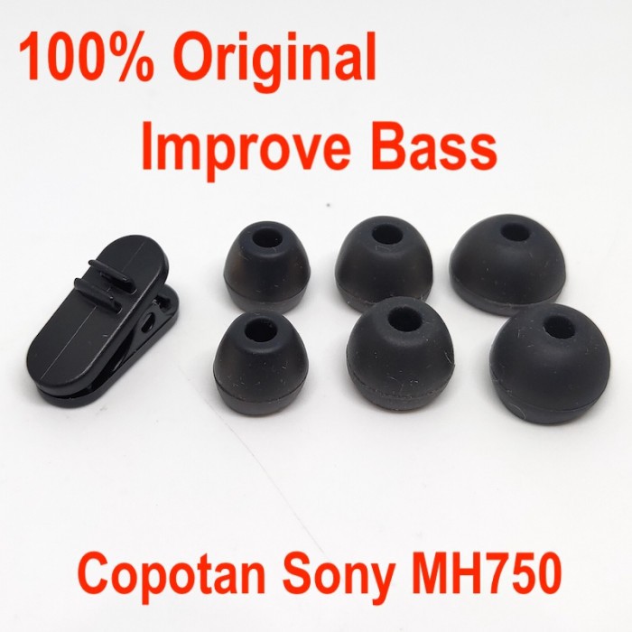 Original Sony Eartips Copotan Improve Bass 1 Set S M L sama Clip