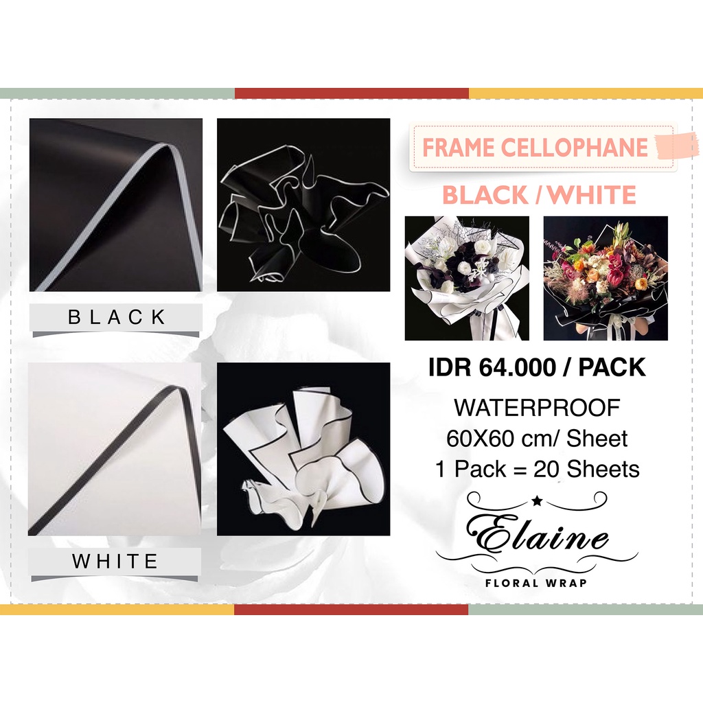 

Flower Wrapping GOLD LINE CELLOPHANE Transparent WATERPROOF KERTAS BUNGA/ PEMBUNGKUS BUNGA/ Kertas Buket