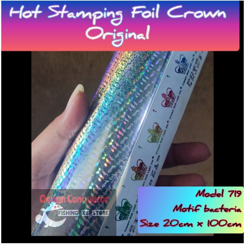 Hot Stamping Foil Hologram Crown Leaf Original Motif Bacteria