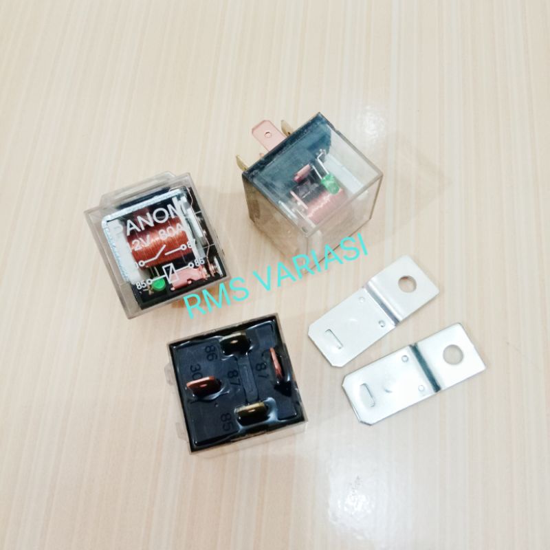 RELAY KLAKSON 80 AMPERE/12 VOLT ( KAKI 4 )