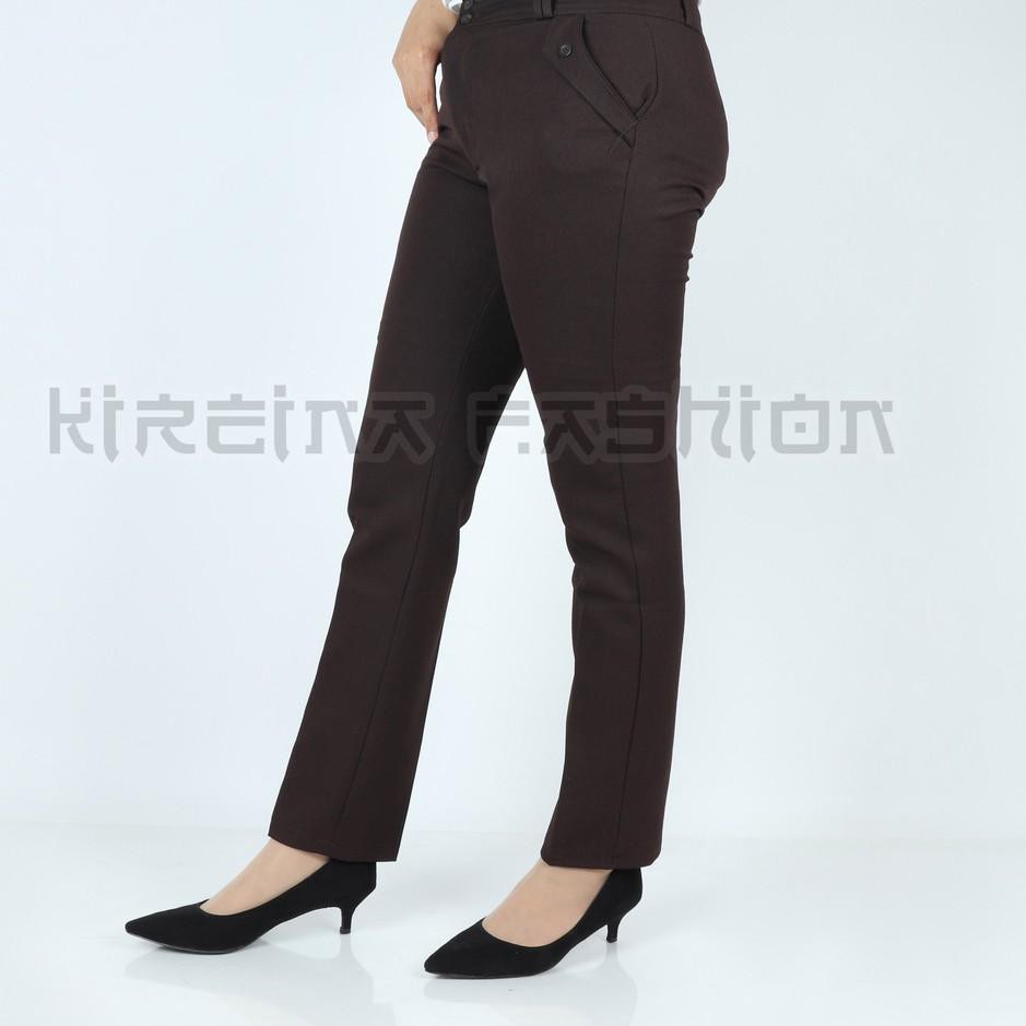 ♧ CELANA KERJA WANITA REGULER KANCING STANDAR KIREINA FASHION ◌