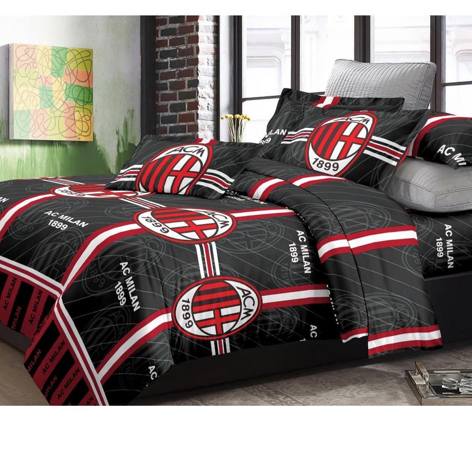 [SKU PRODUK : 6SN8O] sprei motif bola ukuran 180x200 160x200 120x200 100x200 milan bayern chelsea li