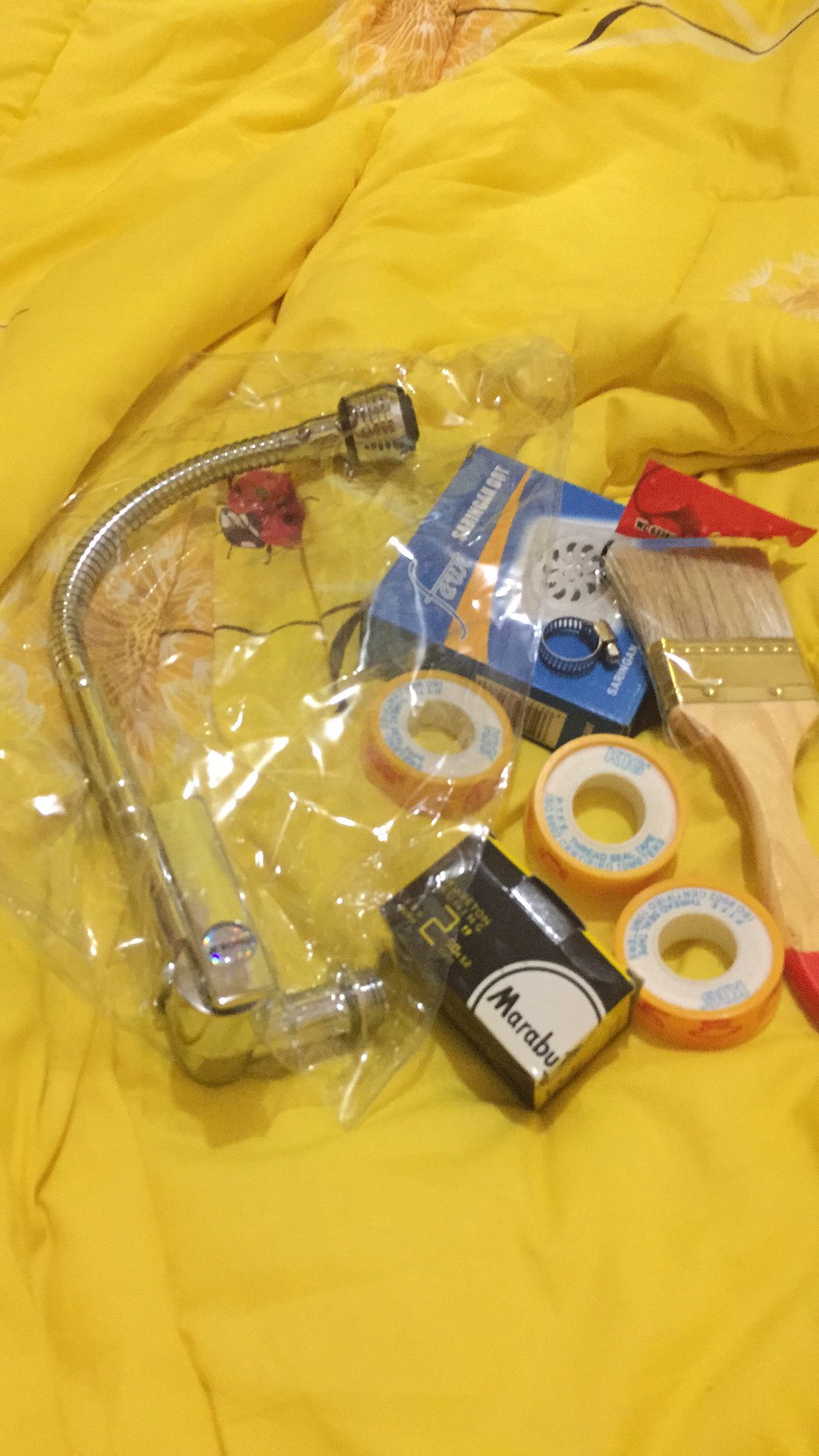 Kran Angsa Flexible Kepala Kecil Engkel 1/2 Chrome