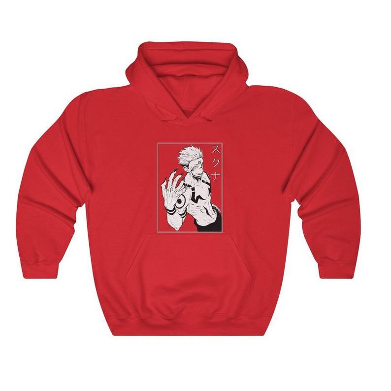 Hoodie Jujutsu Kaisen Ryomen Sukuna Kanji Anime Manga