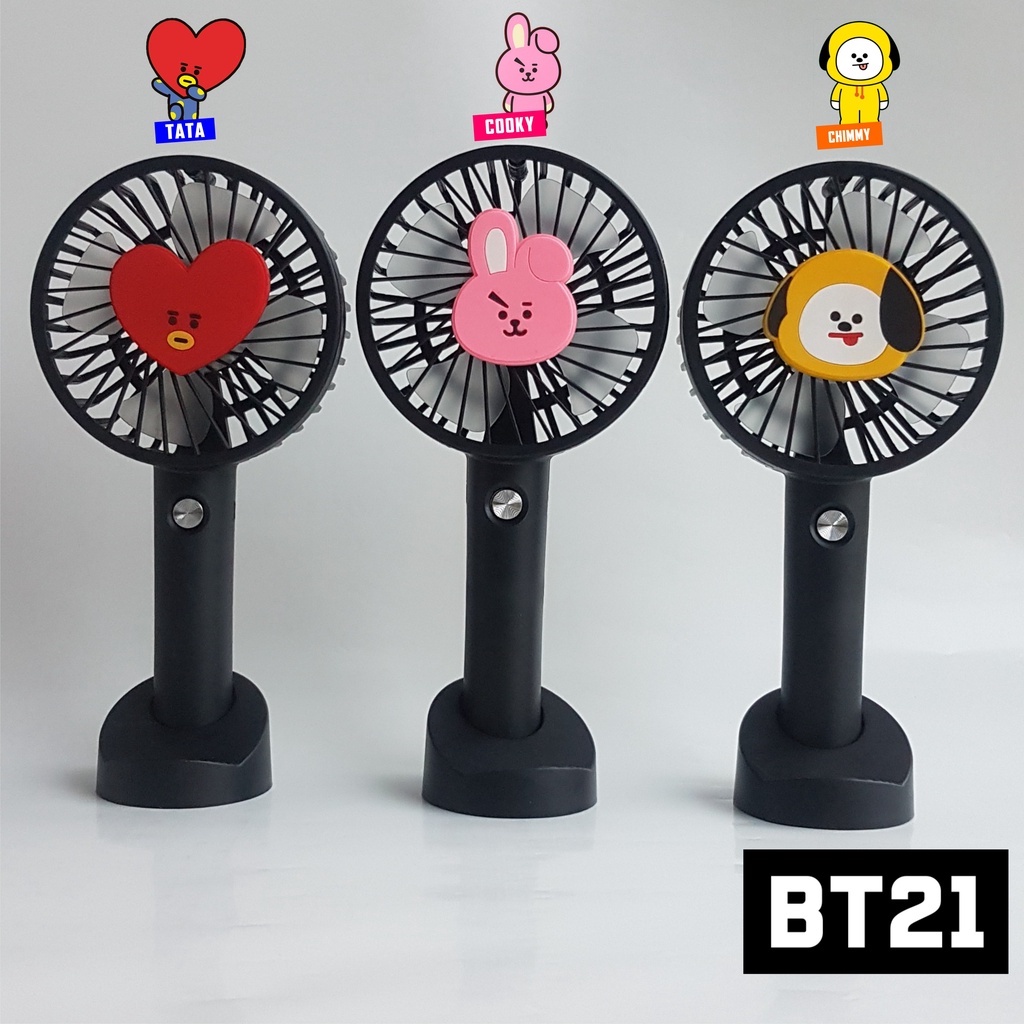 KIPAS BT21 BTS HANDY FAN PORTABLE CAS USB KIPAS DUDUK / KIPAS TANGAN CHIMMY TATA COOKY