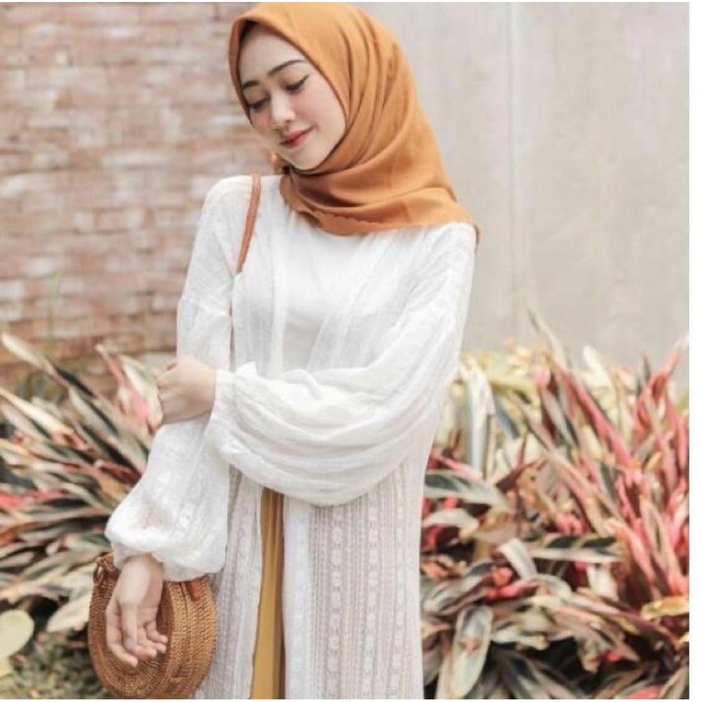 Pakaian Wanita Muslimah Outer Cardigan Lengan Panjang / Outer Kardigan Baju wanita cantik-2