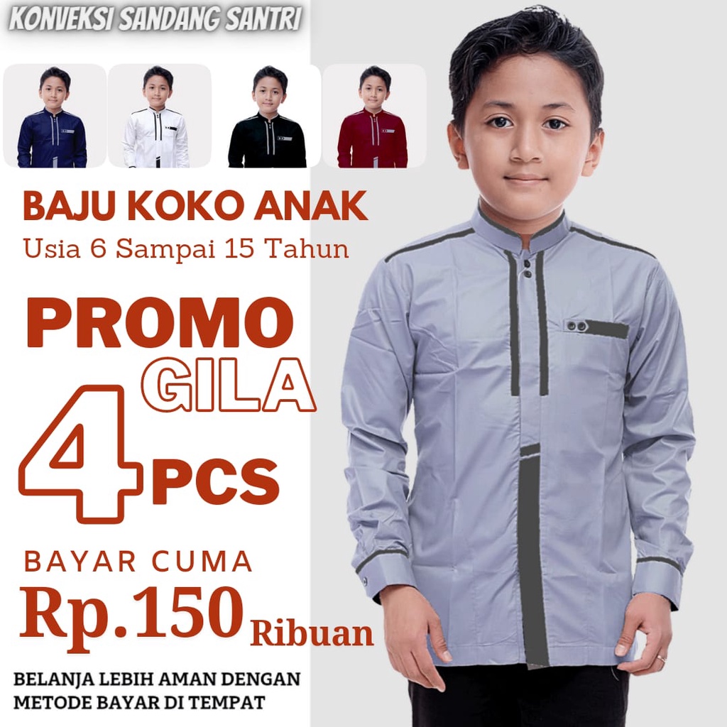 PROMO GILA Atasan Muslim Anak Laki Laki Baju Koko Anak Laki Laki Usia 5 Sampai 15 Tahun Baju Koko Anak Lengan Panjang Baju Koko Pria Baju Koko Anak Koko Anak Murah Baju Koko Terlaris Baju Koko Anak Motif Baju Koko Anak Terbaru Bisa COD