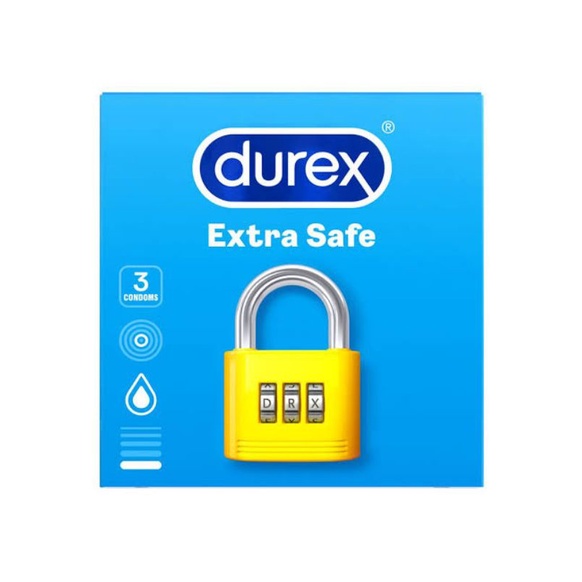 Durex Extra Safe / Kondom Durex Extra Safe / Alat Kontrasepsi Pria / Kondom